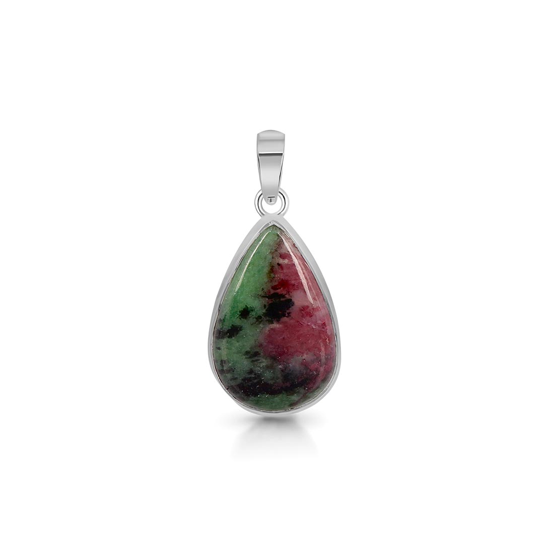 Premium Ruby Zoisite Pendant - Ultimate Elegance in 925 Sterling Silver