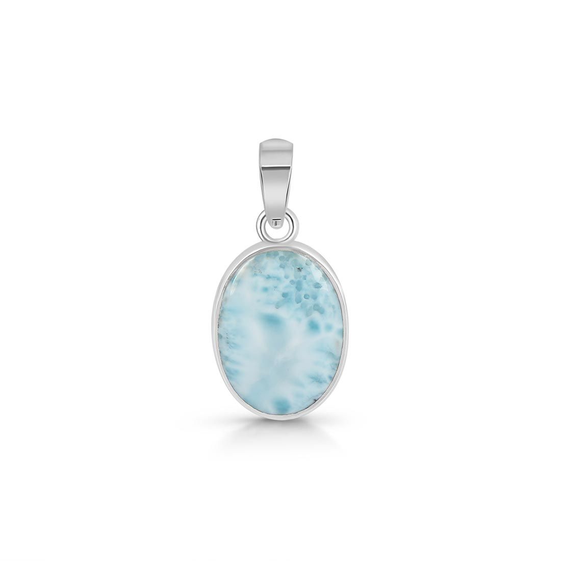 Premium Larimar Healing Pendant - Ultimate Elegance in Sterling Silver