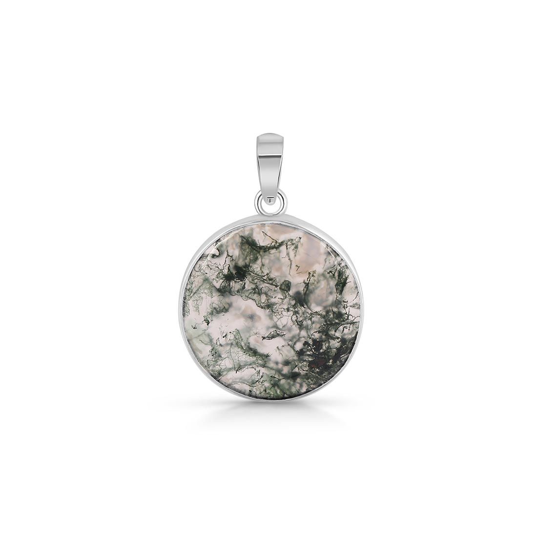 Premium Moss Agate Pendant | Elegant Nature-Inspired Jewelry