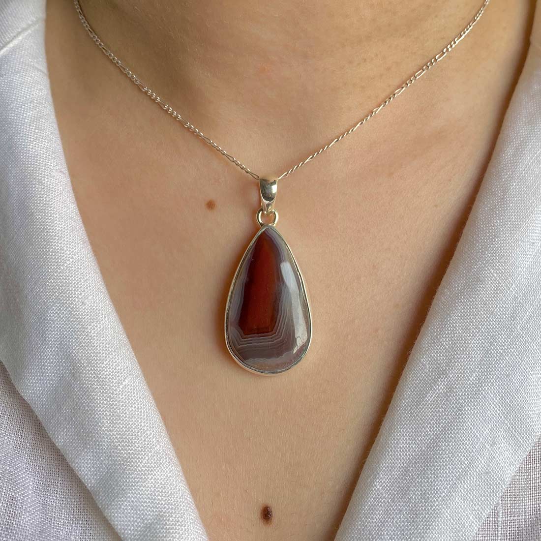 Premium Botswana Agate Pendant - Ultimate Healing Jewelry