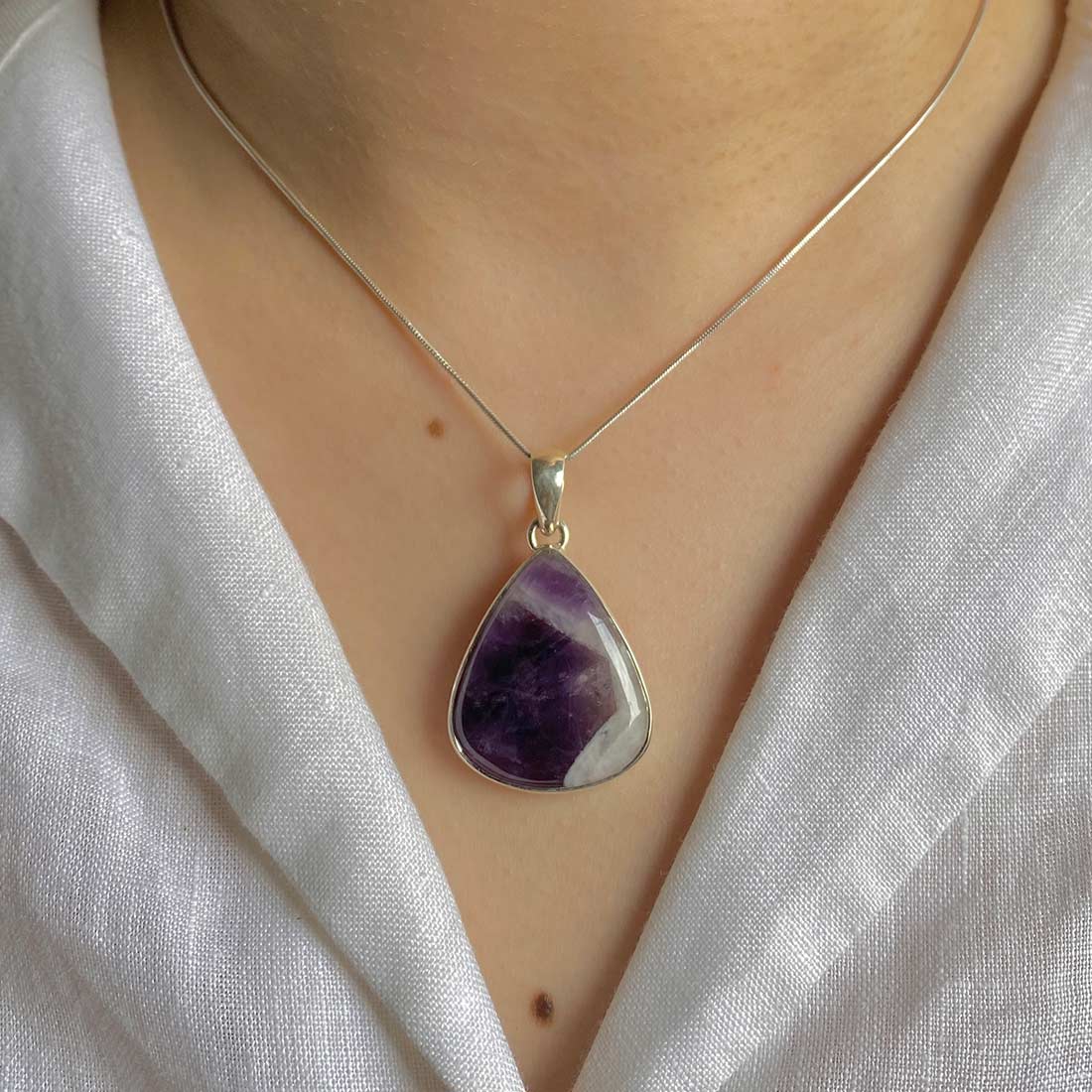 Premium Amethyst Lace Agate Pendant - ALA-P-6 | Sagacia Jewelry