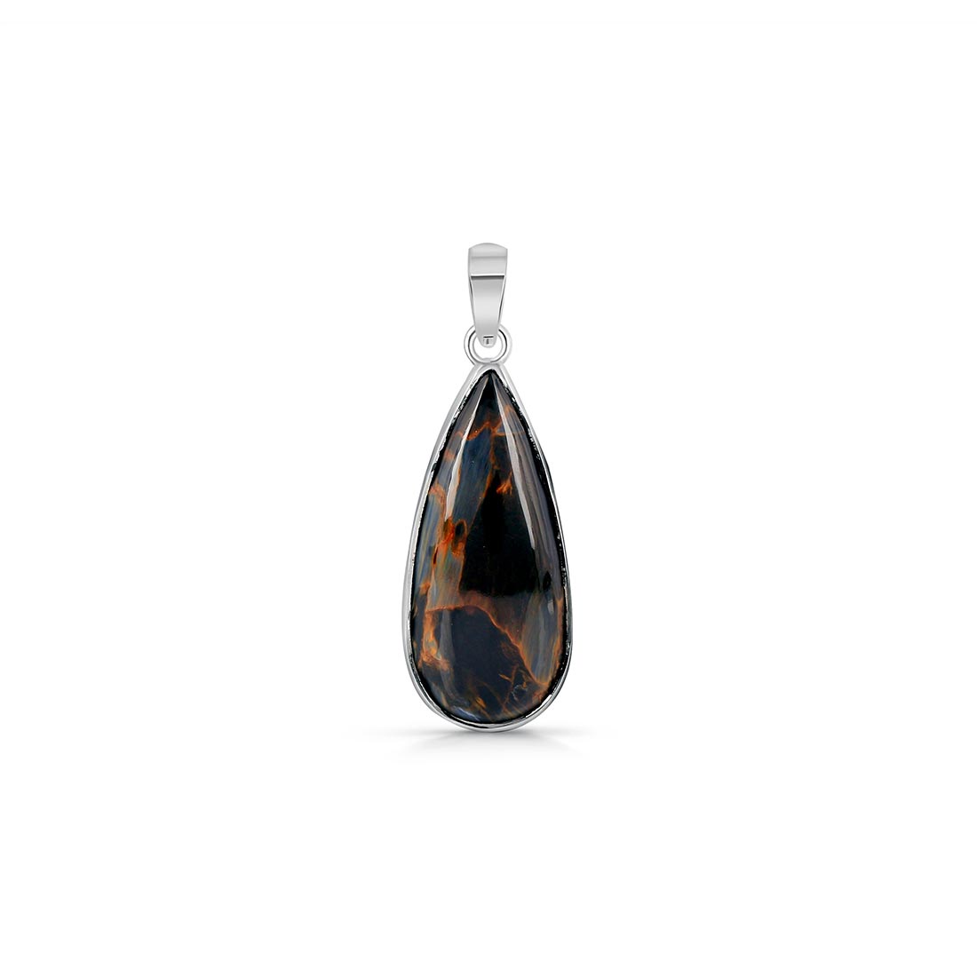 Premium Pietersite Statement Pendant - Elegant 925 Sterling Silver Jewelry