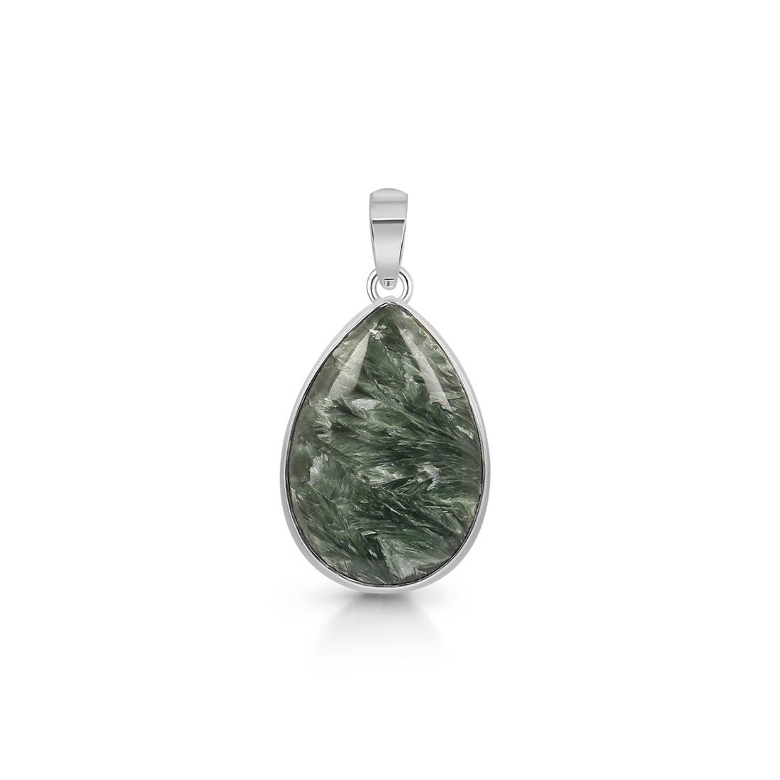 Premium Seraphinite Pendant - Ultimate Elegance (SER-P-23)