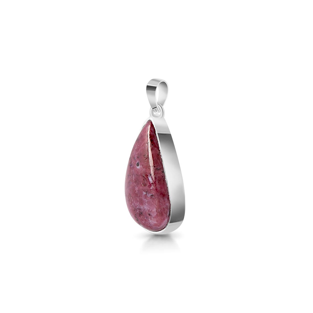 Premium Pink Ruby Zoisite Pendant - Elegant Sterling Silver Jewelry