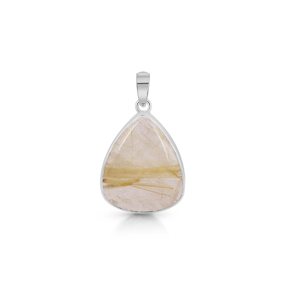 Premium Golden Rutile Pendant - GDR-P-7 | Elegant Statement Jewelry