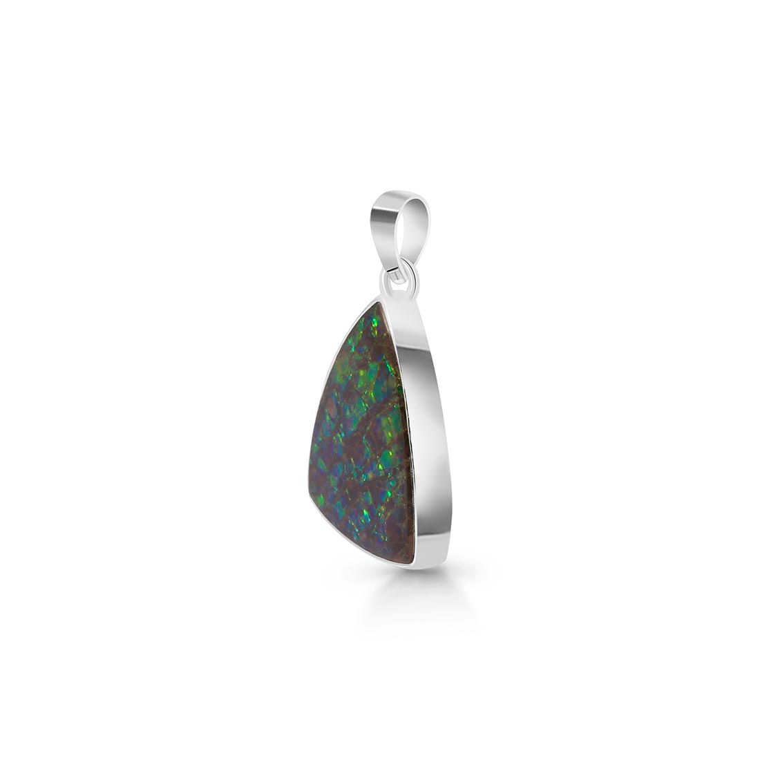 Premium Ammolite Statement Pendant - AML-P-2 (925 Sterling Silver)