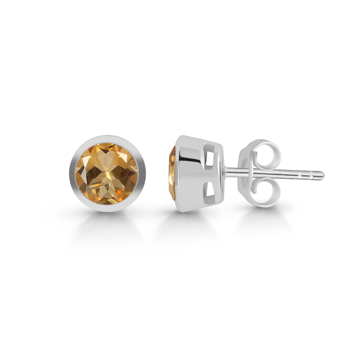 Premium Citrine Stud Earrings - Ultimate Elegance (CIT-SE-1426)