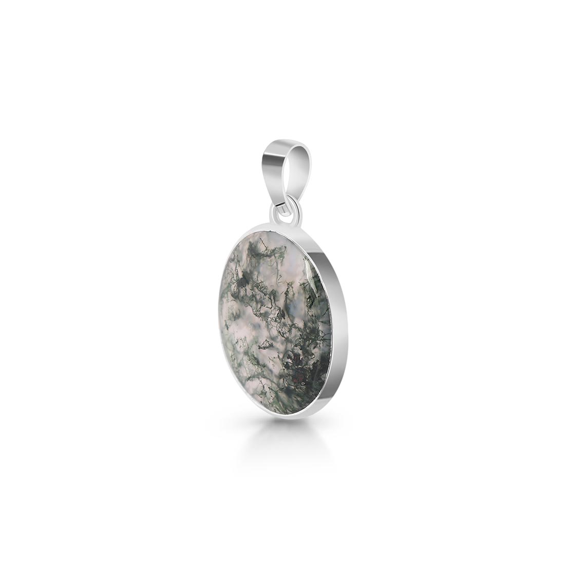 Premium Moss Agate Pendant | Elegant Nature-Inspired Jewelry