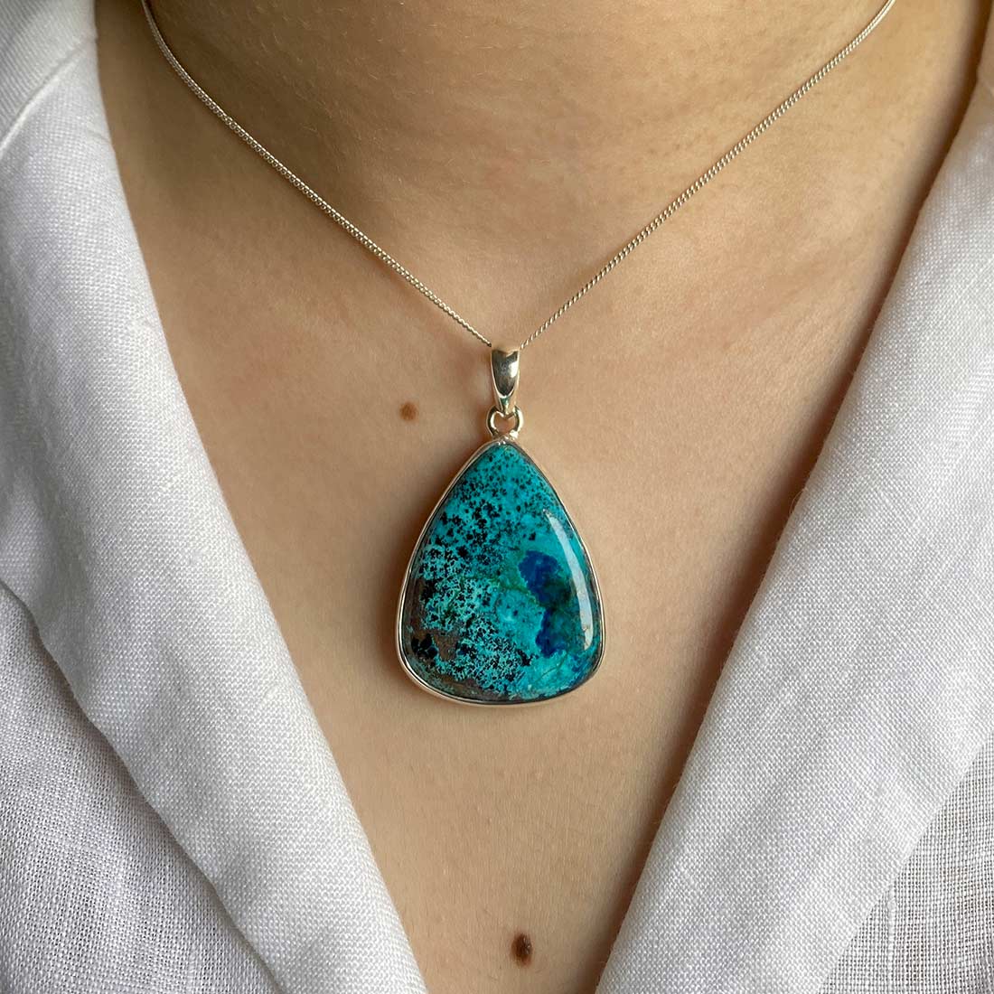 Premium Shattuckite Statement Pendant - STK-P-27