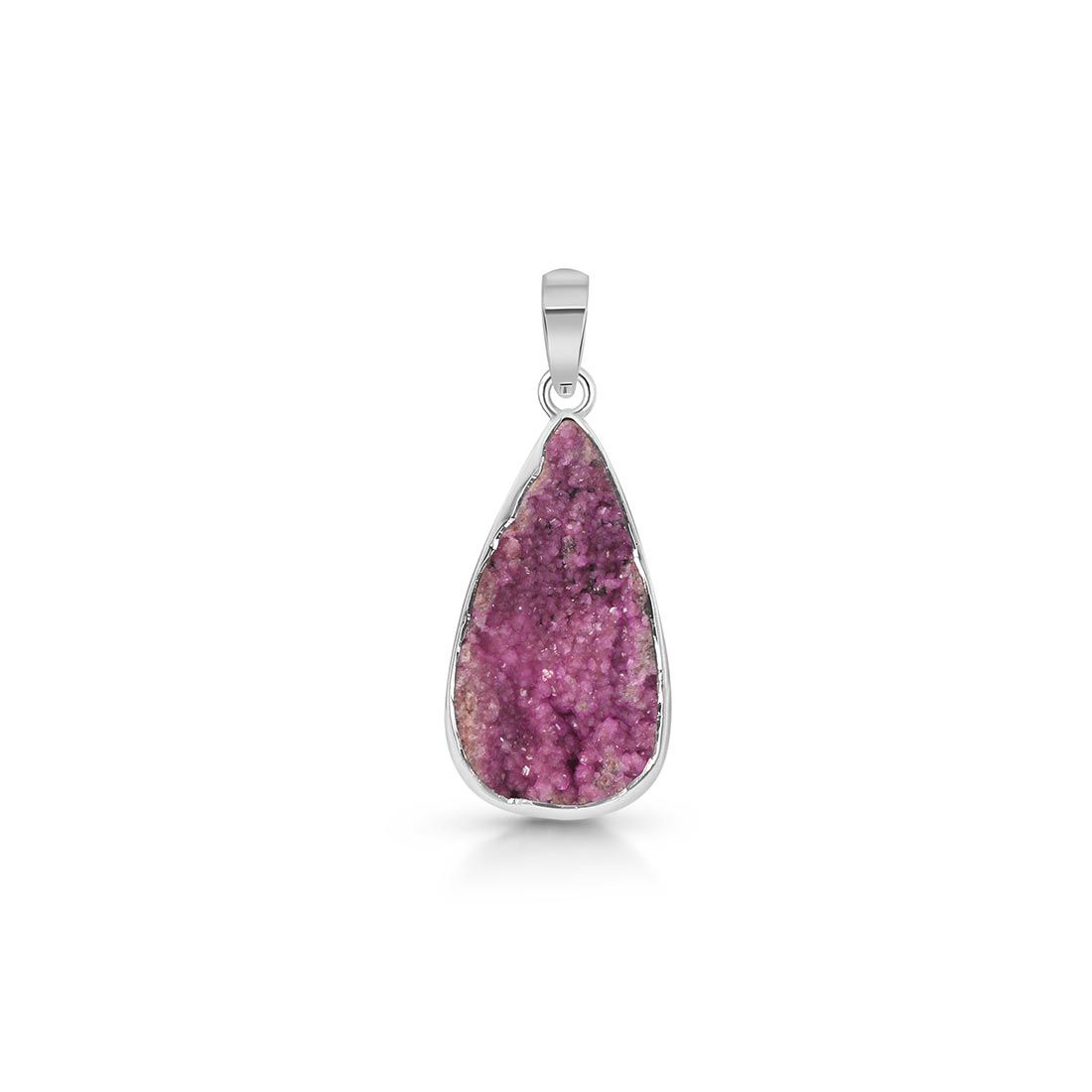 Premium Cobalt Calcite Pendant - Handcrafted Sterling Silver Jewelry