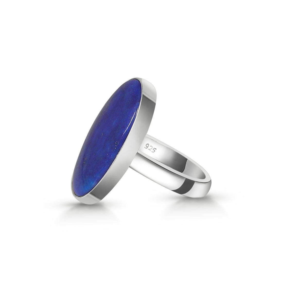 Premium Adjustable Lapis Ring - Elegant Blue Gemstone Jewelry