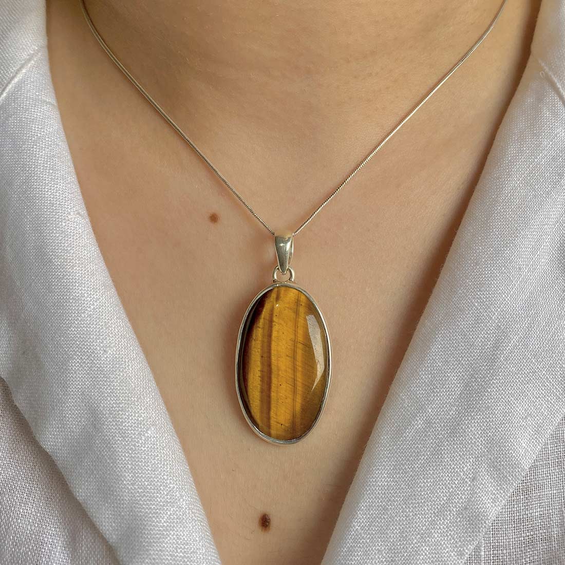 Premium Tiger Eye Statement Pendant - Ultimate Elegance (TGE-P-18)