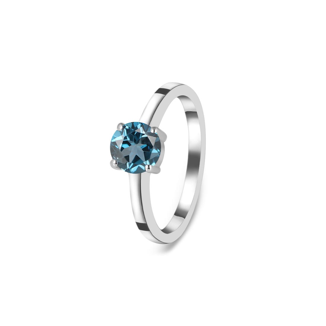 Premium London Blue Topaz Ring - Ultimate Elegance (LBTZ-SR-236)