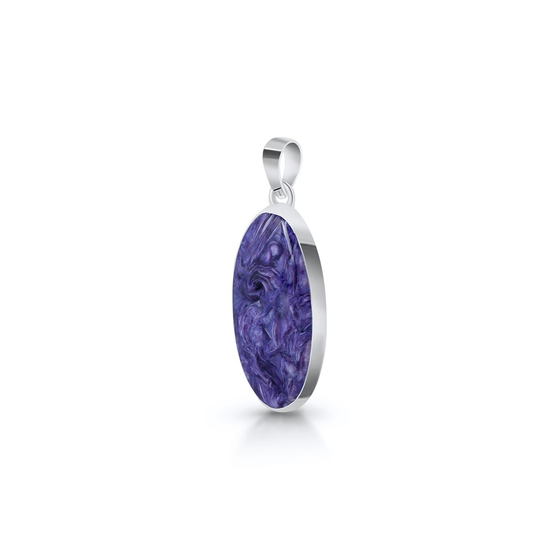 Premium Charoite Pendant - Elegant Purple Statement Jewelry