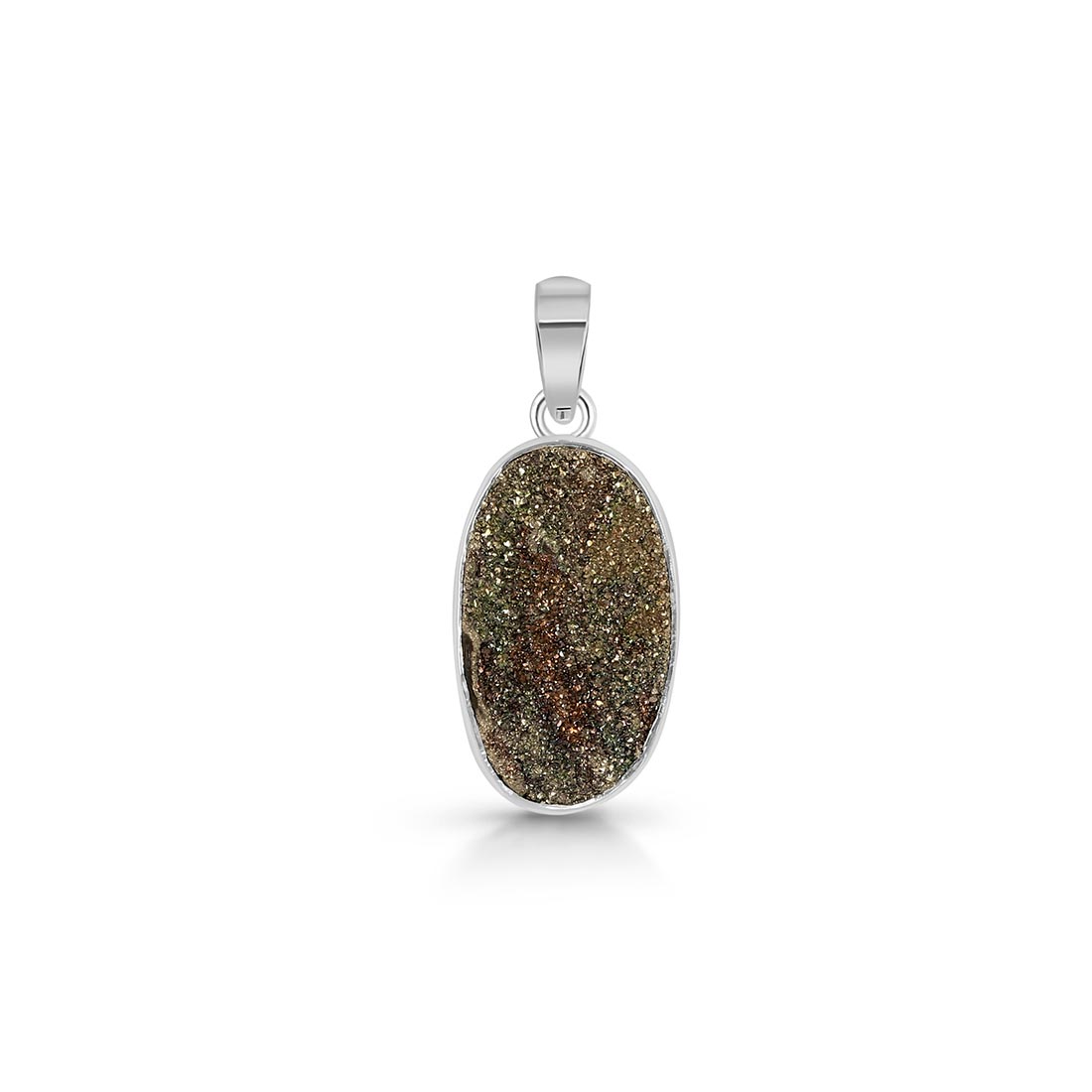 Premium Spectropyrite Druzy Pendant - Ultimate Style & Elegance