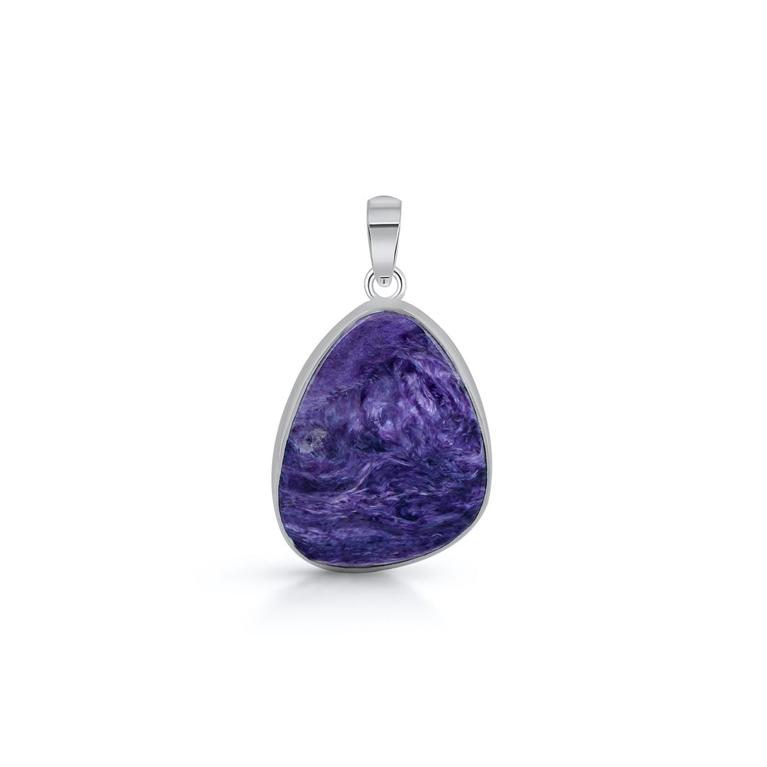 Premium Charoite Statement Pendant - Elegant Purple Gemstone Jewelry