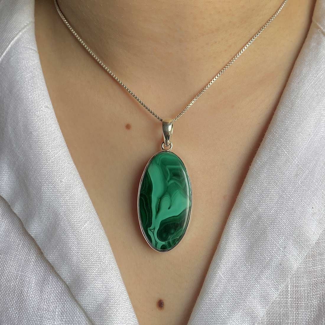 Premium Malachite Statement Pendant - MLC-P-24