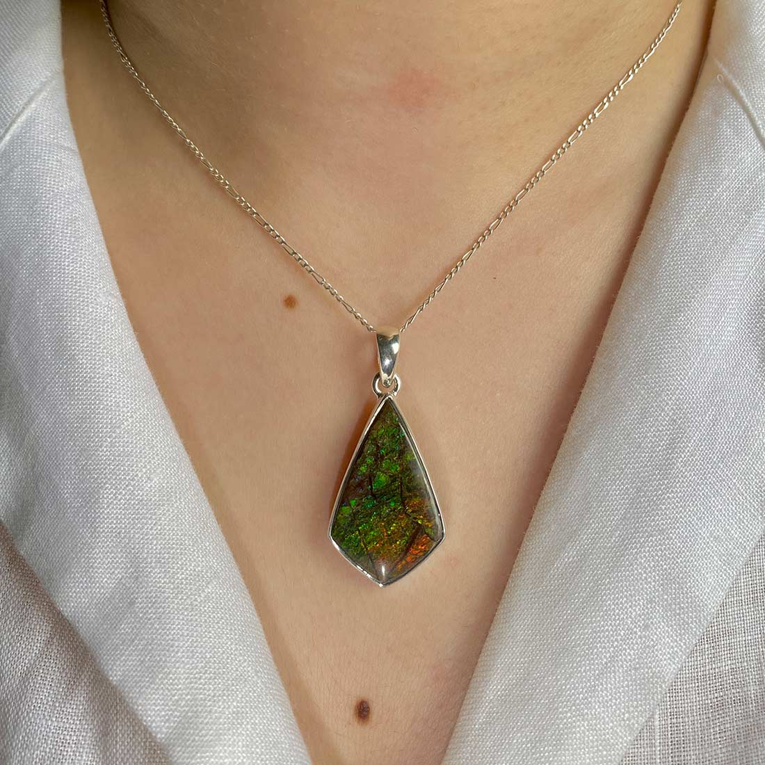 Premium Ammolite Statement Pendant - AML-P-4