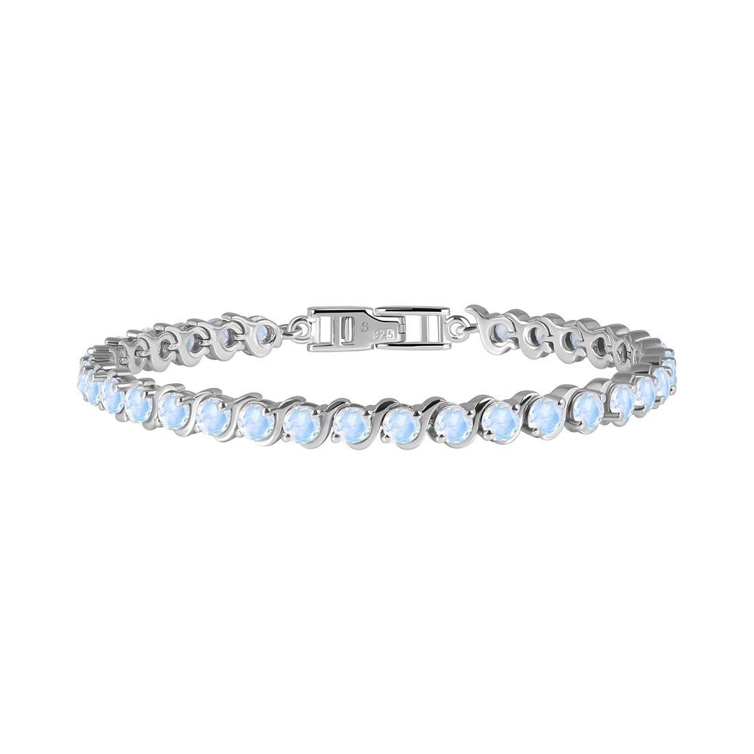 Premium Moonstone Bracelet - Elegant Silver Jewelry (RBM-SB-173)