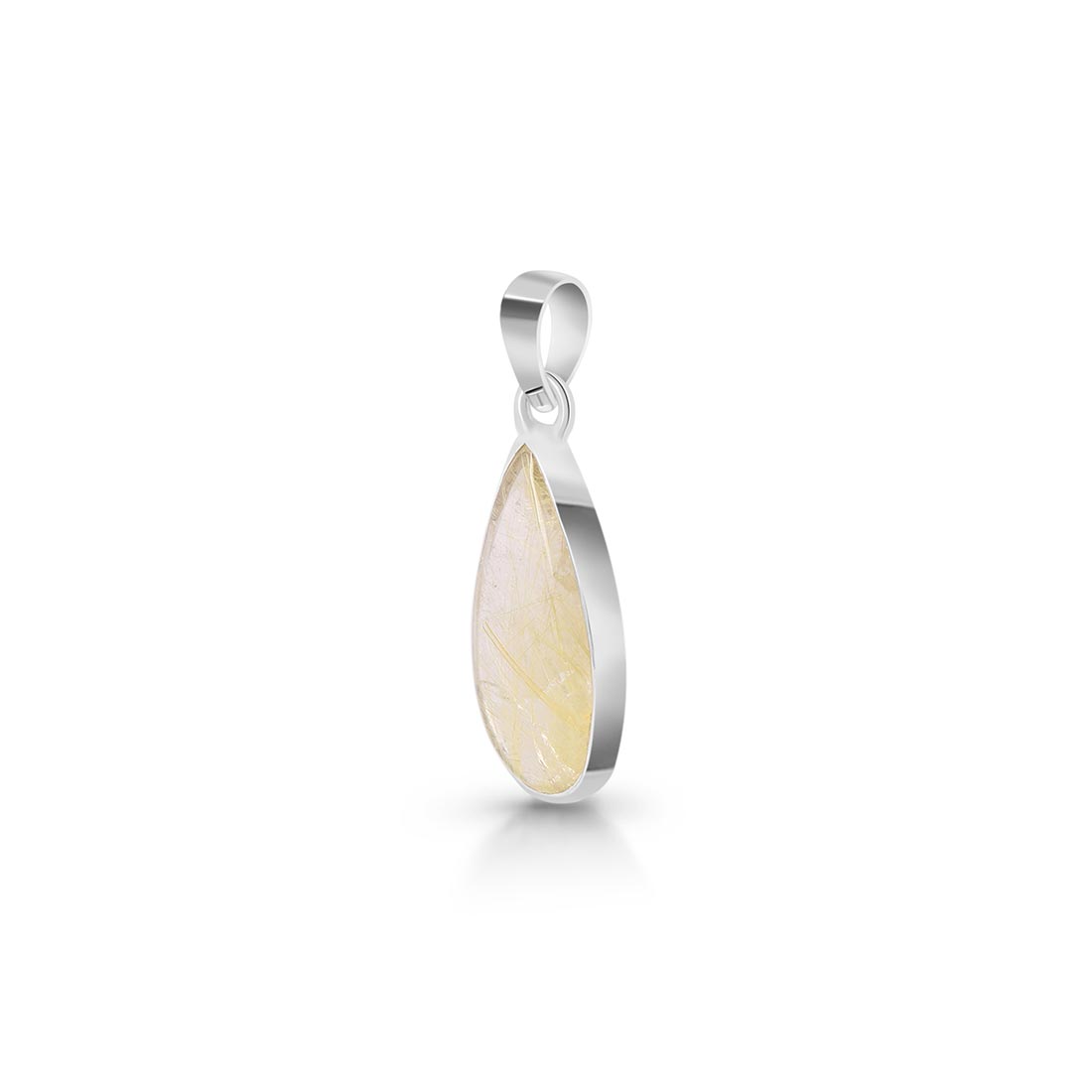 Premium Golden Rutile Pendant - Ultimate Statement Jewelry