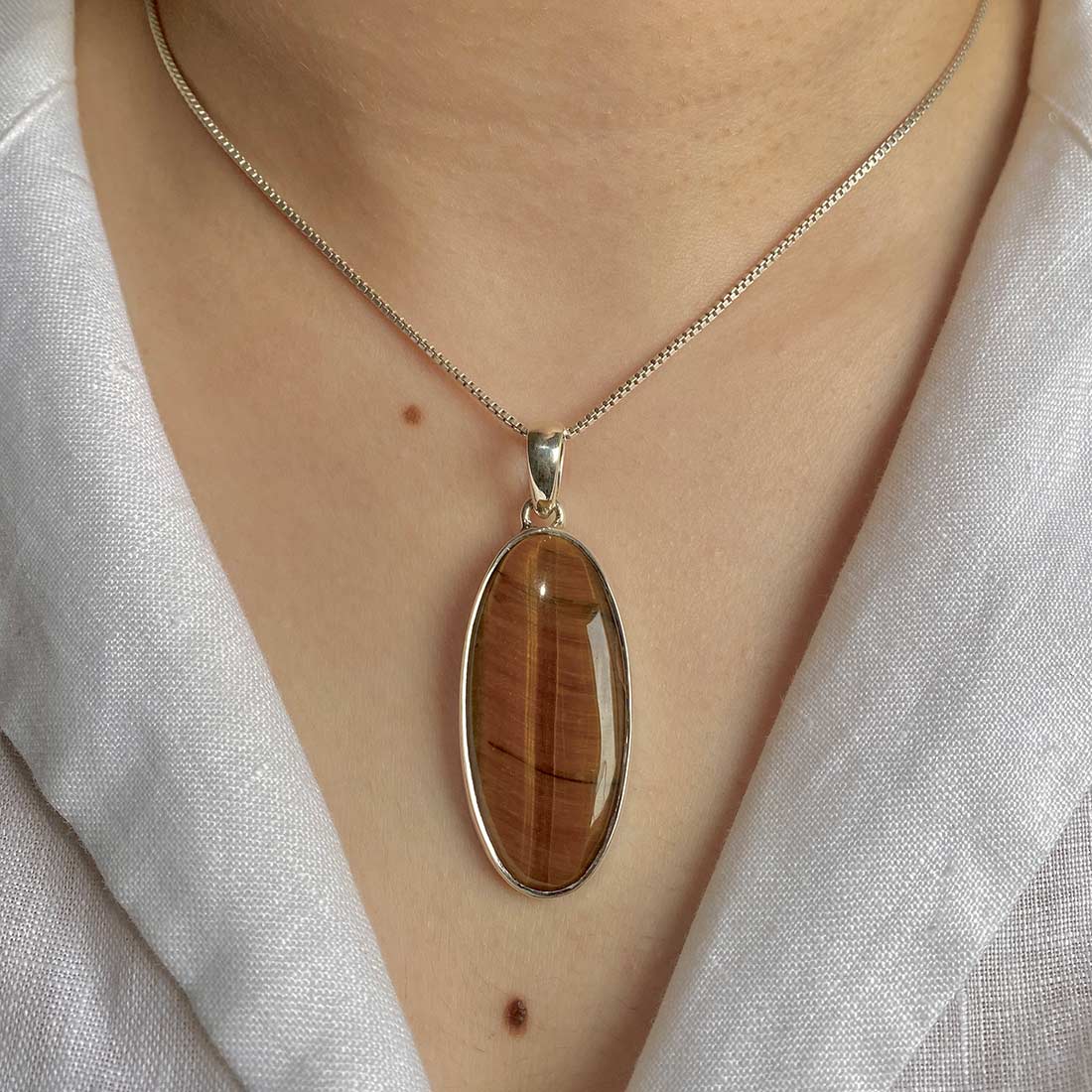 Premium Tiger Eye Pendant - Ultimate Statement Piece (TGE-P-21)