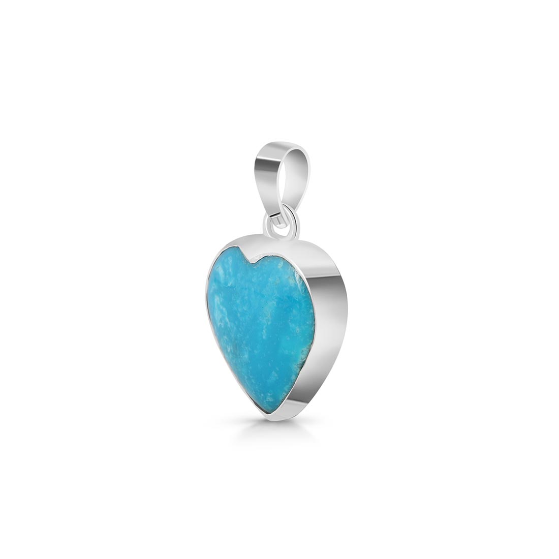 Premium Turquoise Statement Pendant - Elegant Heart Design