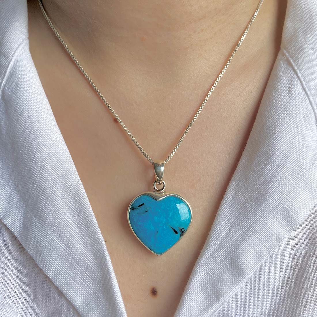 Premium Turquoise Heart Pendant - Sagacia Jewelry (TRQ-P-27)