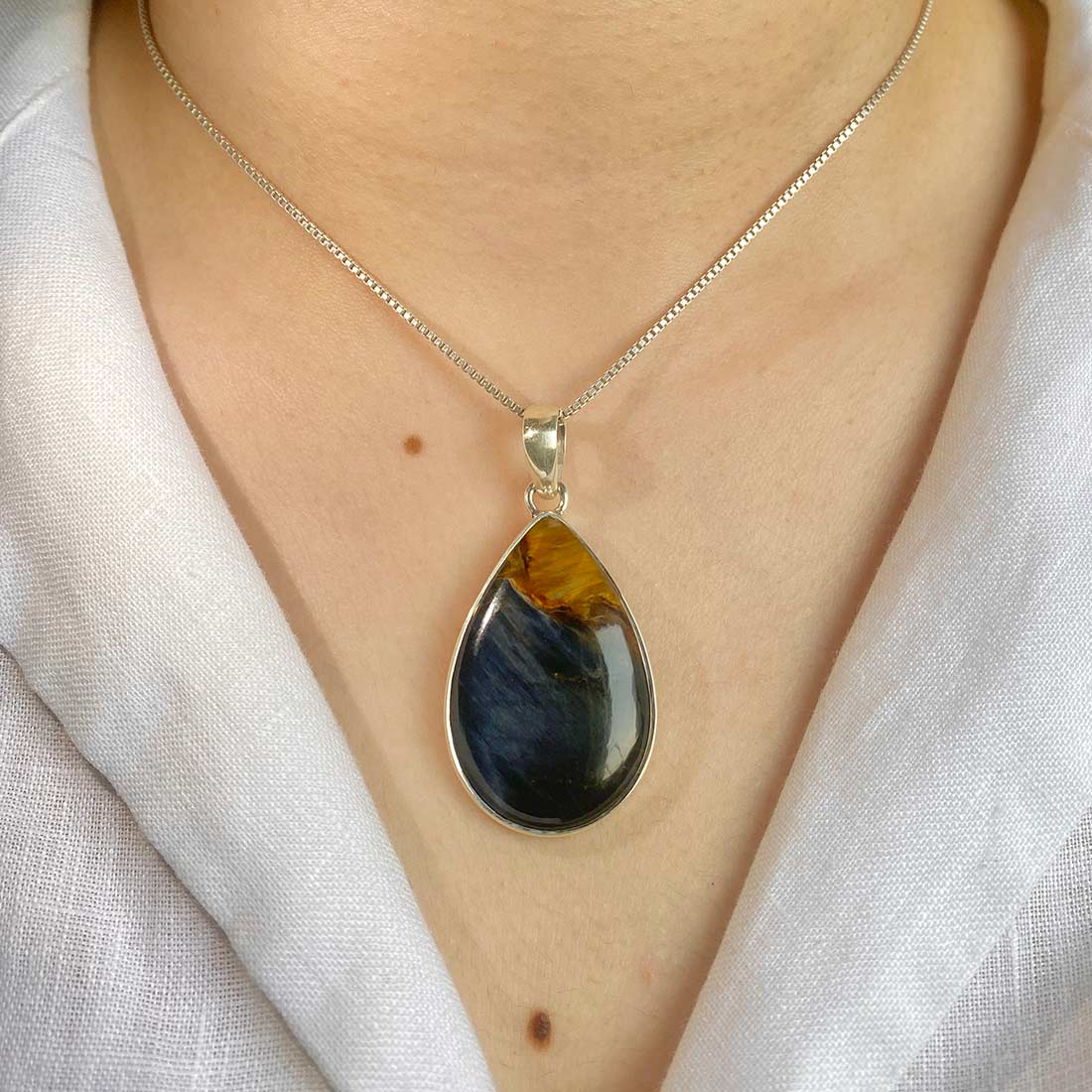 Premium Pietersite Statement Pendant - Ultimate Elegance