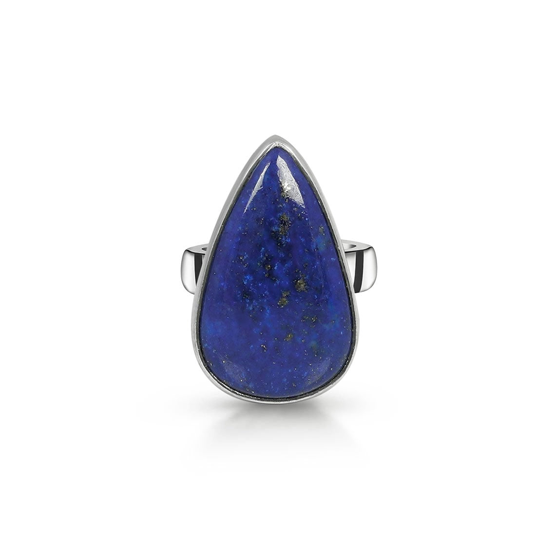 Premium Lapis Adjustable Ring - Elegant Statement Jewelry