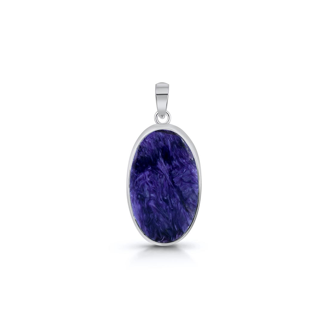 Premium Charoite Pendant - Elegant Purple Statement Jewelry