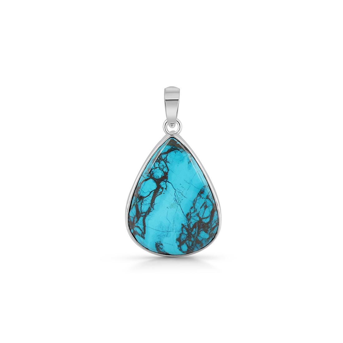 Premium Shattuckite Statement Pendant - Elegant Silver Jewelry