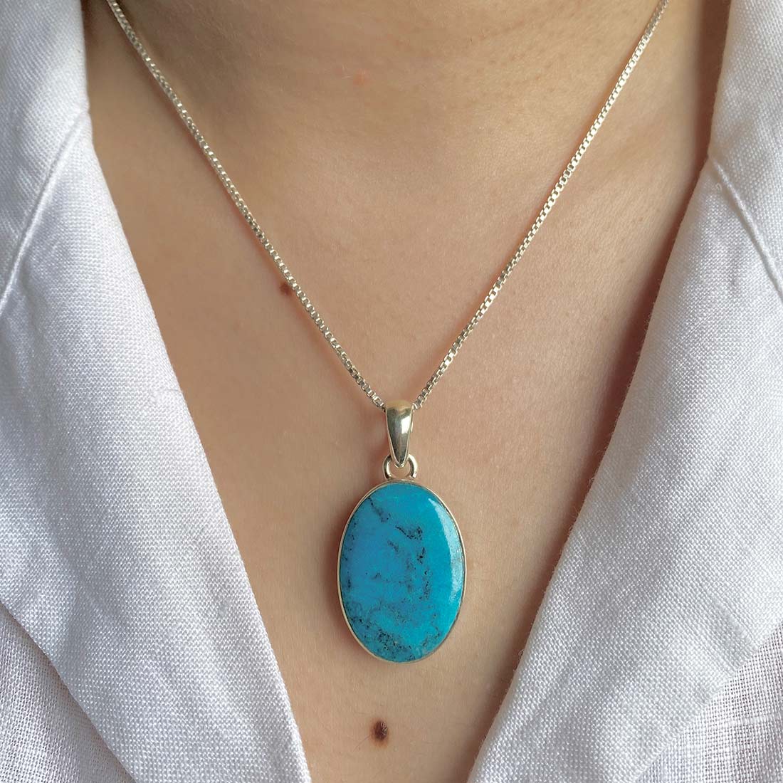 Premium Turquoise Statement Pendant - Sagacia Jewelry (TRQ-P-6)