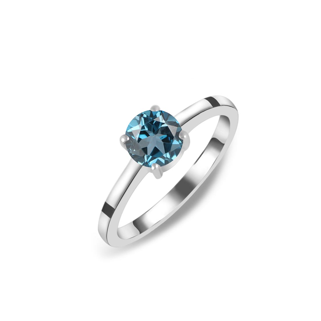 Premium London Blue Topaz Ring - Ultimate Elegance (LBTZ-SR-236)