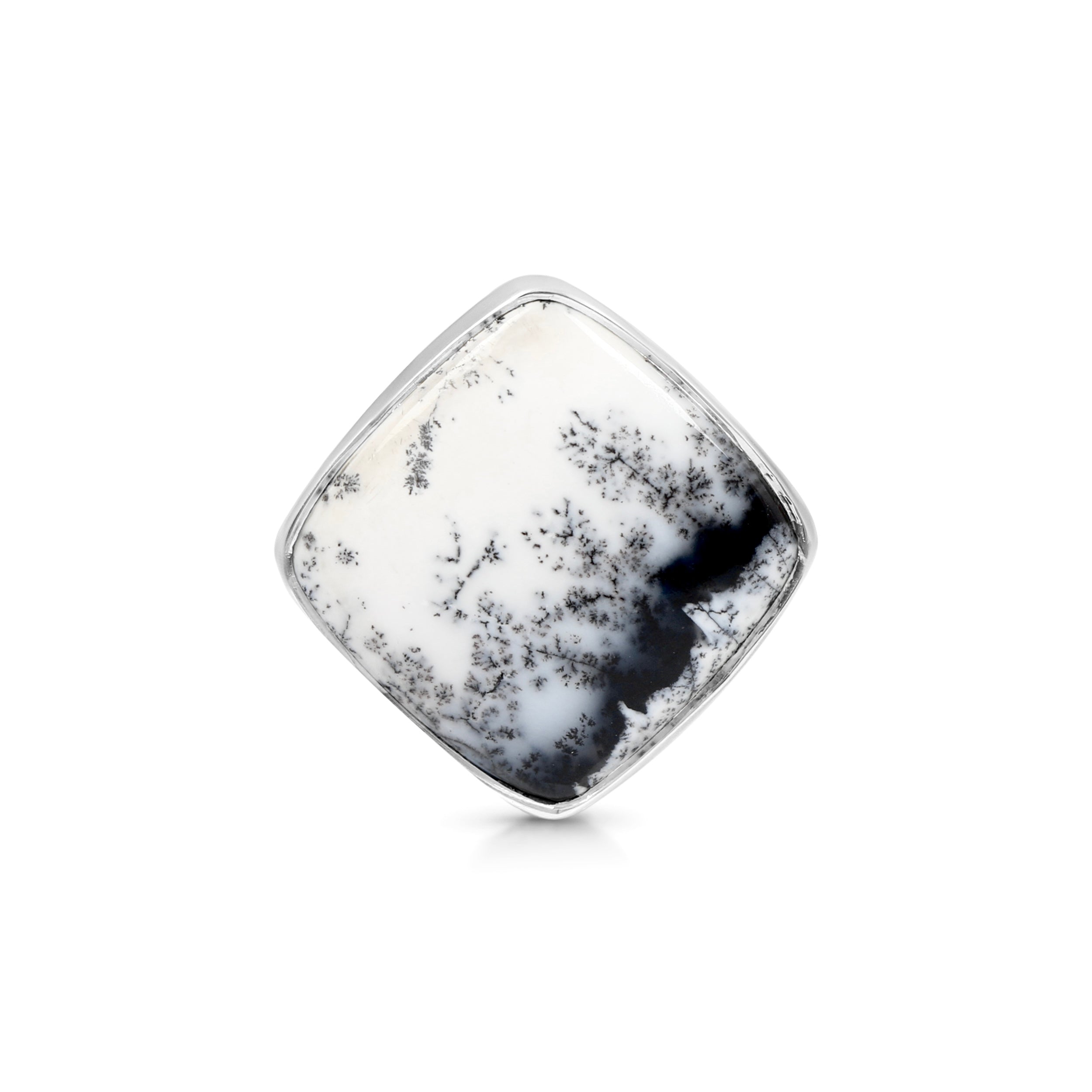 Premium Dendritic Agate Adjustable Ring - Ultimate Style & Elegance