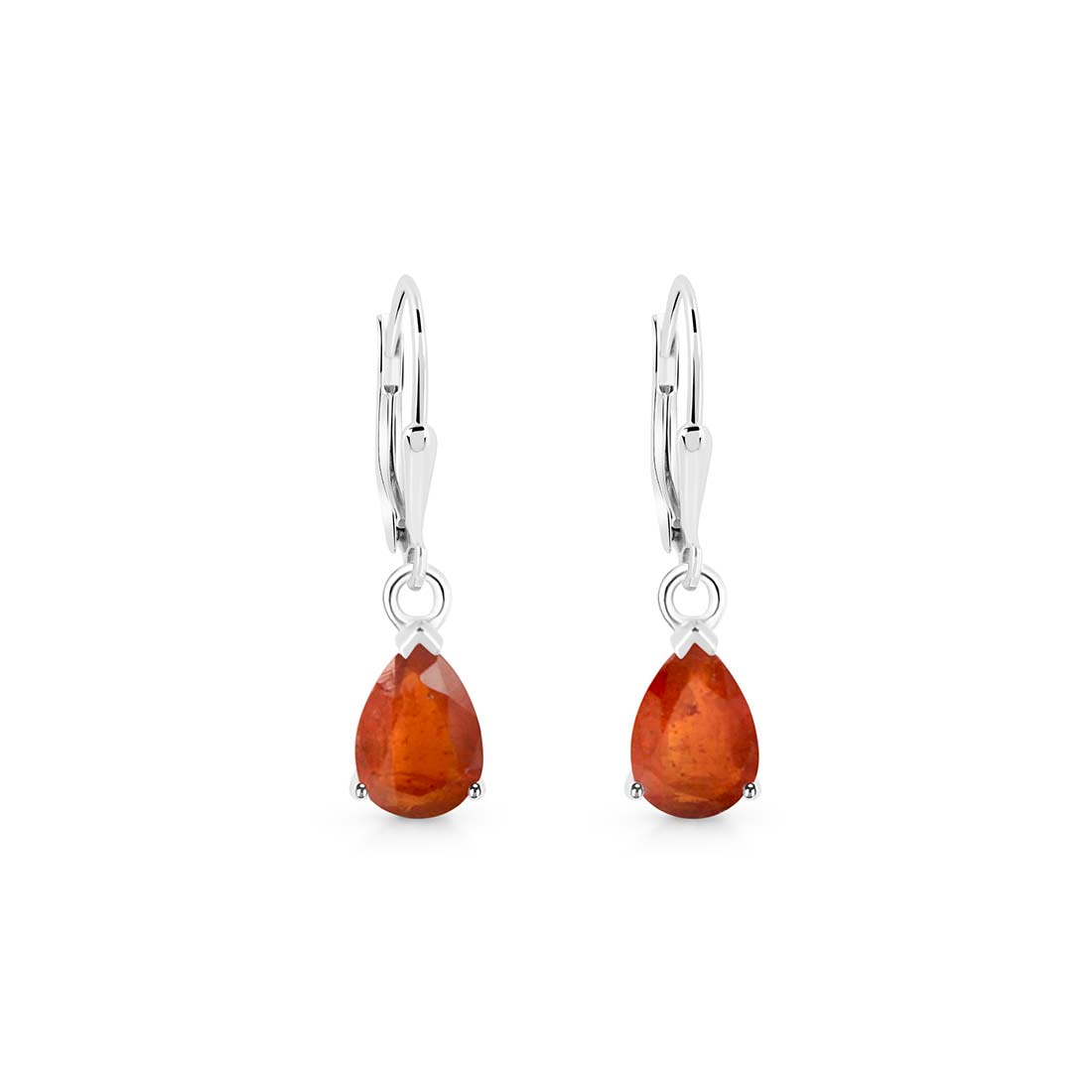 Premium Orange Kyanite Leverback Earrings - Elegant & Timeless