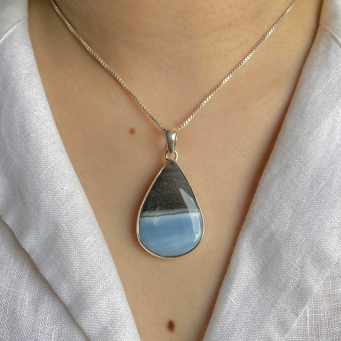 Premium Blue Opal Pendant - Ultimate Elegance (BLO-P-2)