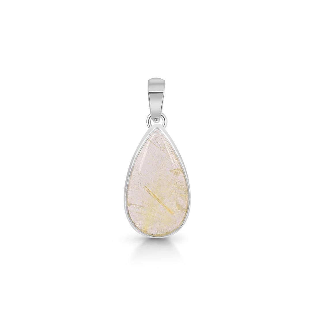 Premium Golden Rutile Pendant - Ultimate Statement Jewelry