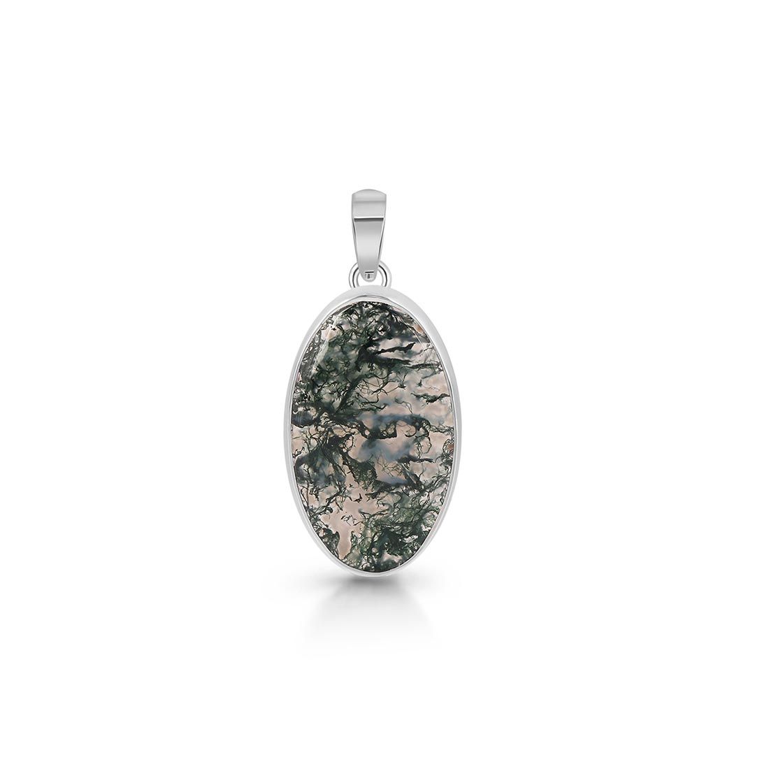 Premium Moss Agate Pendant - Ultimate Nature-Inspired Elegance