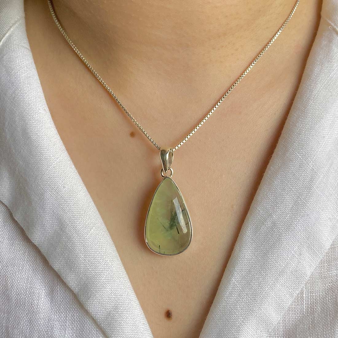 Premium Prehnite Pendant - Ultimate Statement Jewelry