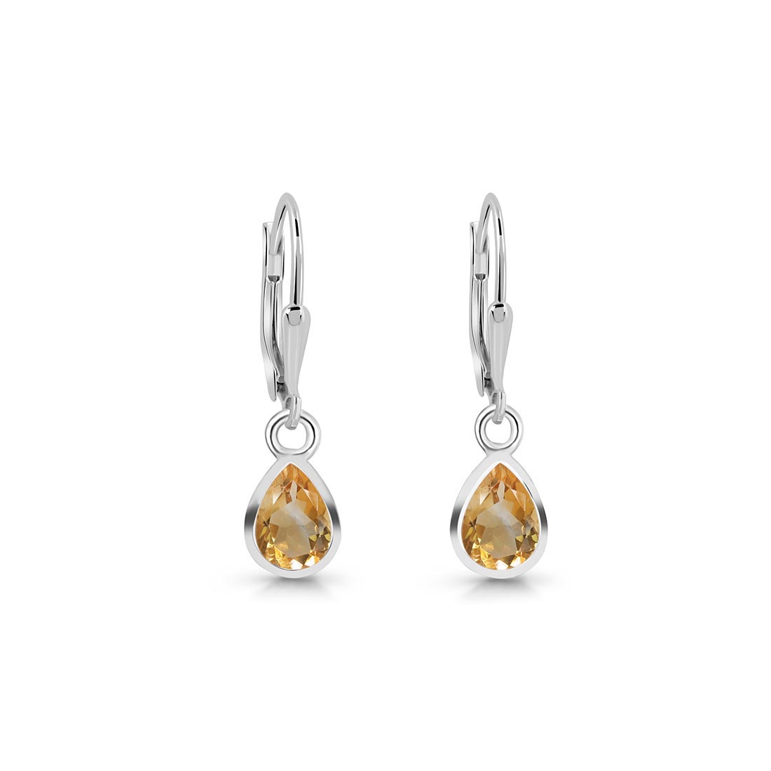 Premium Citrine Leverback Earrings - Ultimate Elegance (CIT-SE-1317)