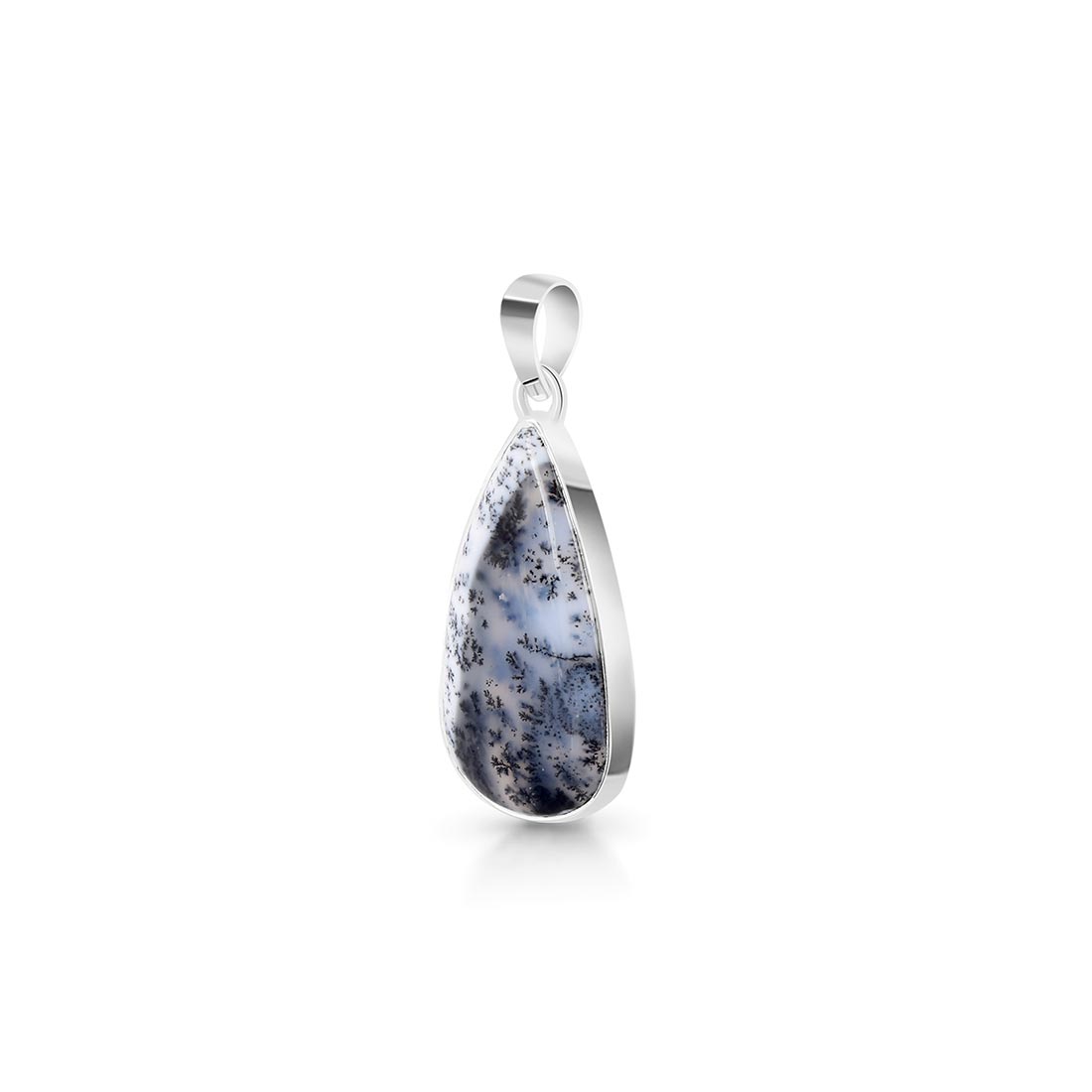 Premium Dendritic Agate Silver Pendant - Authentic Sagacia Jewelry