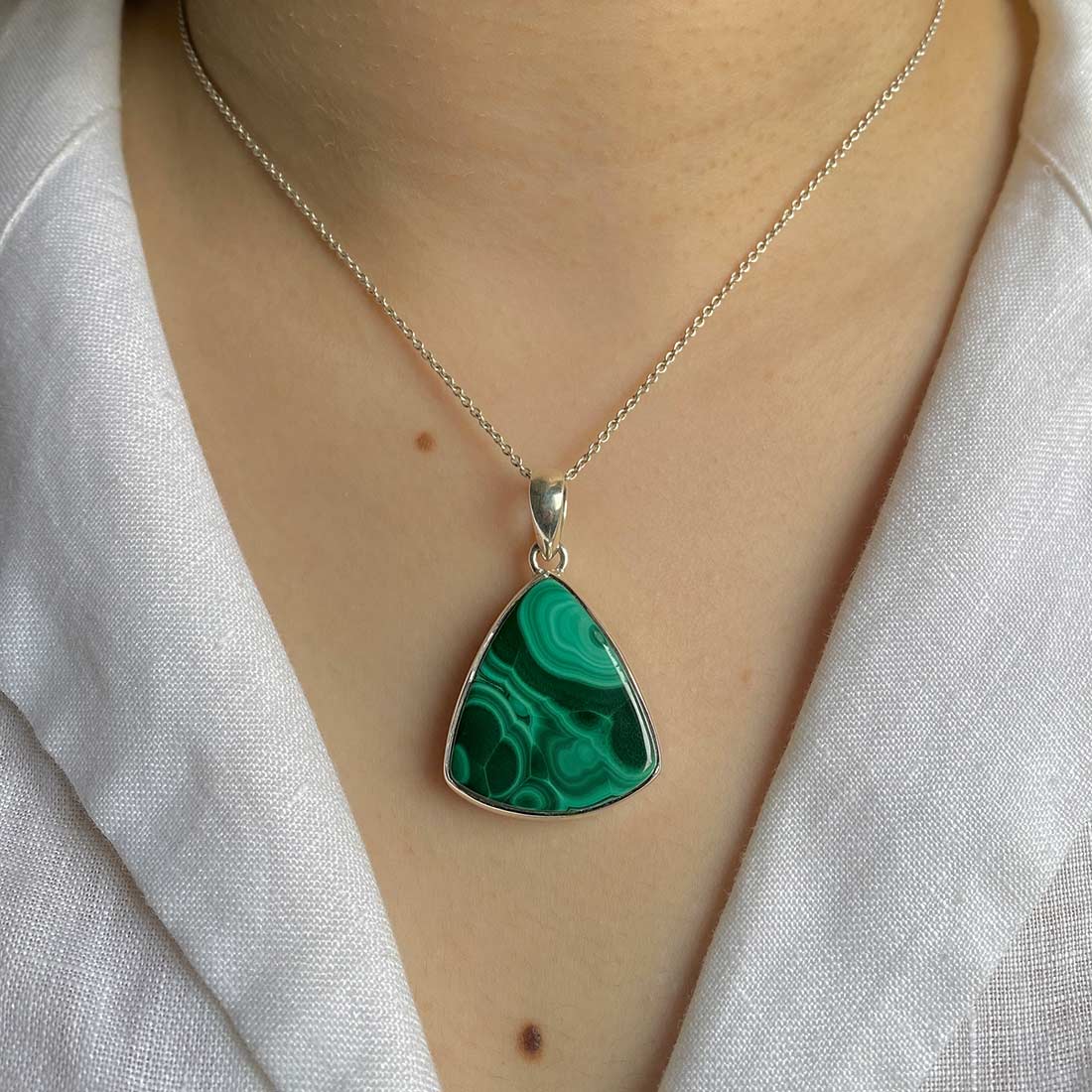 Premium Malachite Statement Pendant - MLC-P-11