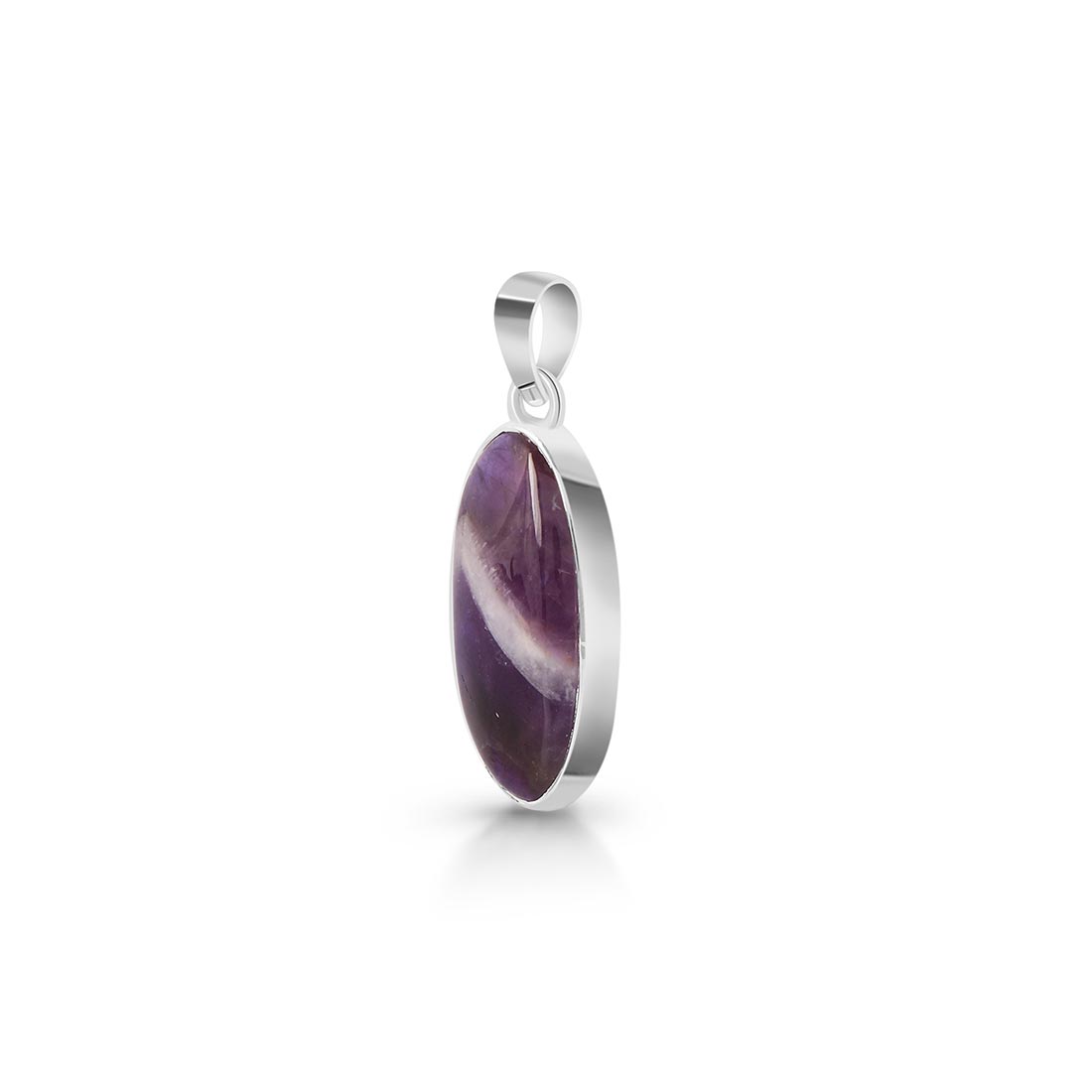 Premium Amethyst Lace Agate Pendant - Elegant Statement Jewelry