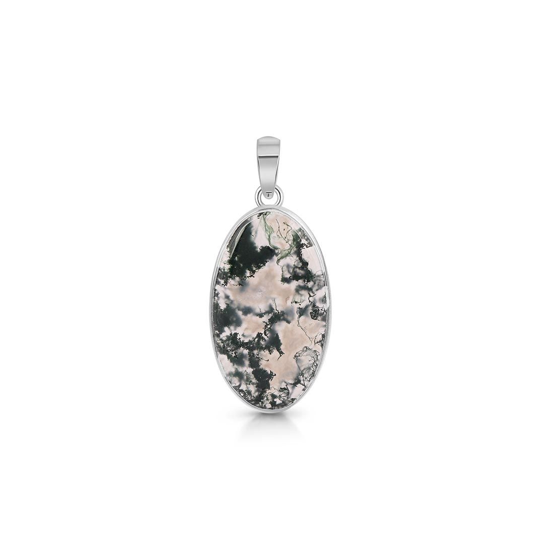 Premium Moss Agate Pendant - Ultimate Nature-Inspired Elegance