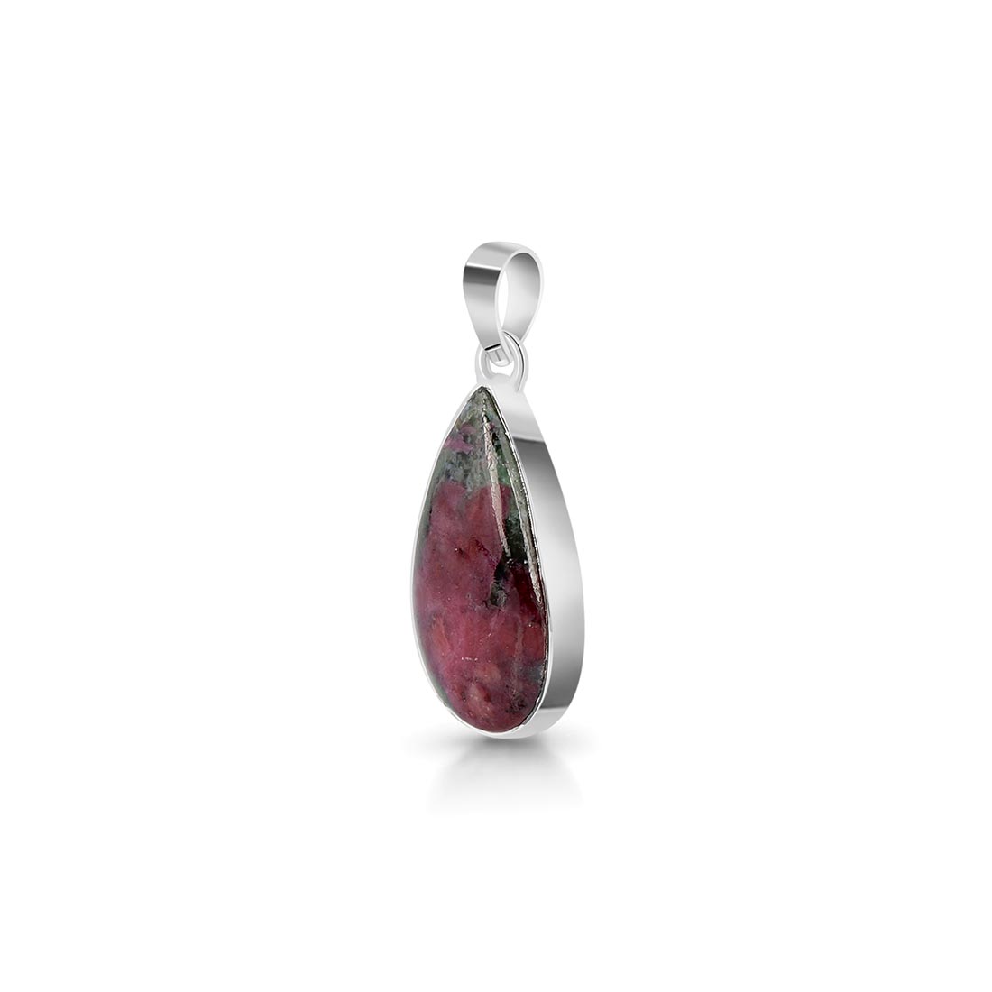 Premium Ruby Zoisite Silver Pendant - Elegant Statement Jewelry (RZS-P-37)