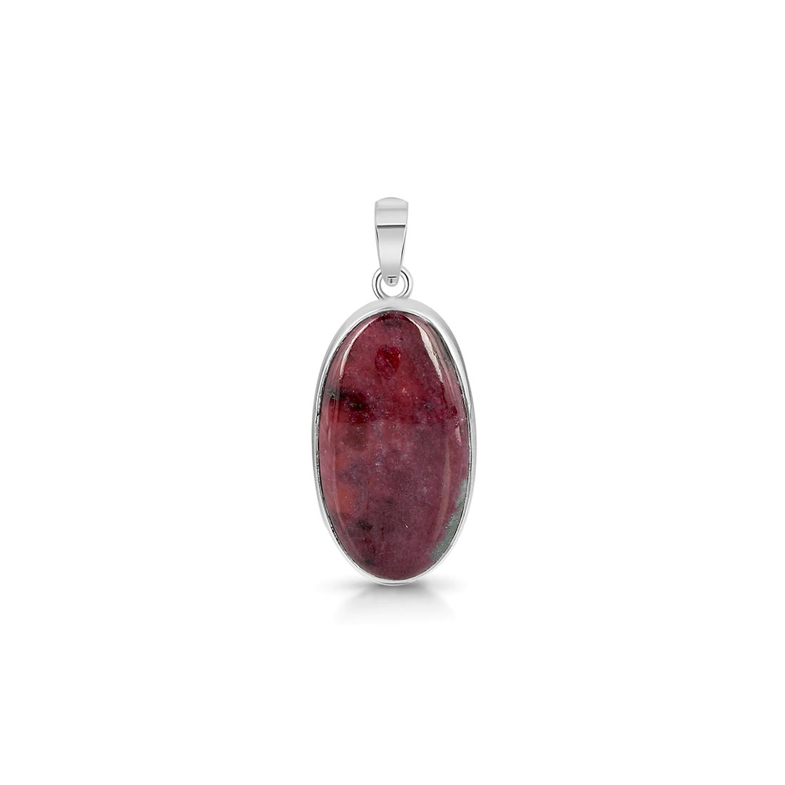 Premium Pink Ruby Zoisite Pendant - Ultimate Elegance in Sterling Silver