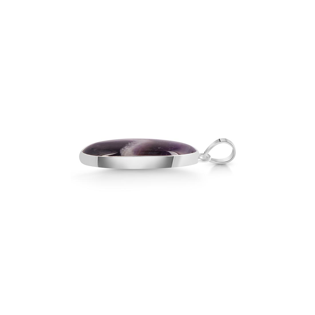 Premium Amethyst Lace Agate Pendant - Elegant 925 Sterling Silver Jewelry