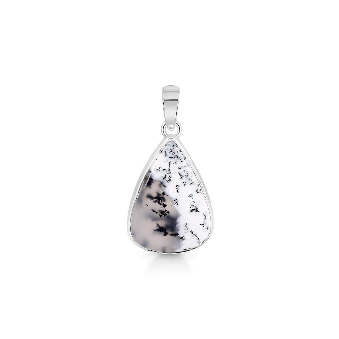 Premium Dendritic Agate Silver Pendant - Ultimate Statement Jewelry