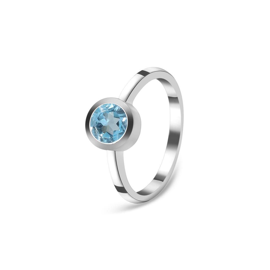 Premium Dainty Blue Topaz Ring - Ultimate Elegance (BTZ-SR-237)