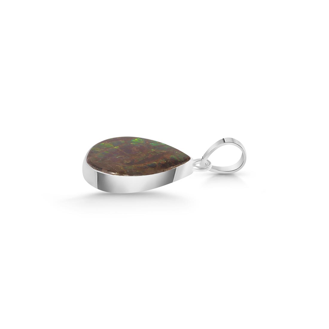 Premium Ammolite Pendant - Authentic Sagacia Jewelry (AML-P-30)